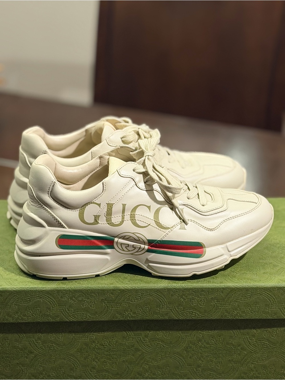 Gucci Rhyton Leather Sneakers